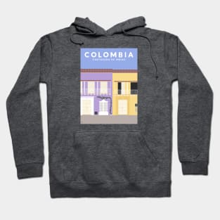 Old Town Cartagena, Colombia Travel Poster Hoodie